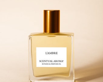 L'Ambre Botanical Perfume Oil: Vegan Amber, Sandalwood & Black Currant