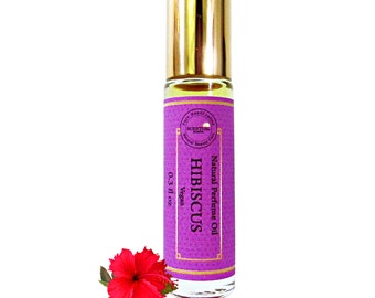 Organic Hibiscus Perfume Oil Roll On, Vegan Perfume, Natural Perfume Oil, Gift Idea