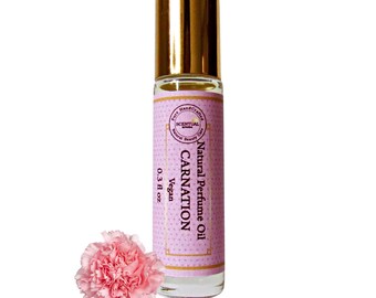 Organic Carnation Perfume Roll On, Vegan Perfume, Natural Perfume Oil, Gift Idea
