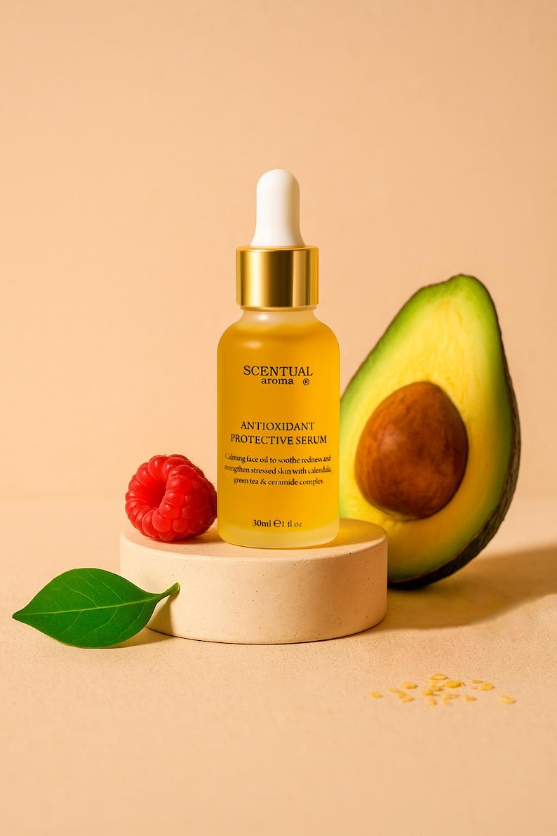 Antioxidant Protective Serum, Calming Face Oil for Sensitive Skin image 4