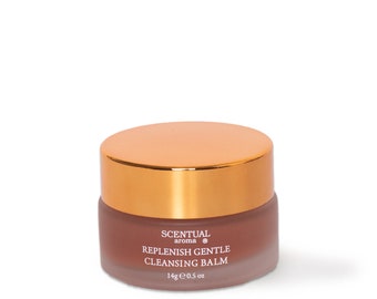 0.5 oz | Replenish Gentle Cleansing Balm, Gentle Nourishing Oil-based Cleanser and Makeup Remover, Vegan Cleansing Balm