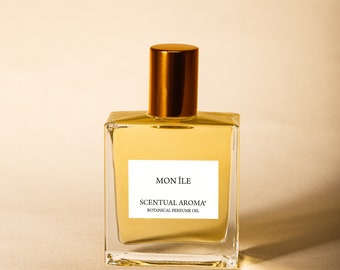 Mon Île Botanical Perfume Oil, Organic Coconut Vanilla Perfume, Vegan Perfume