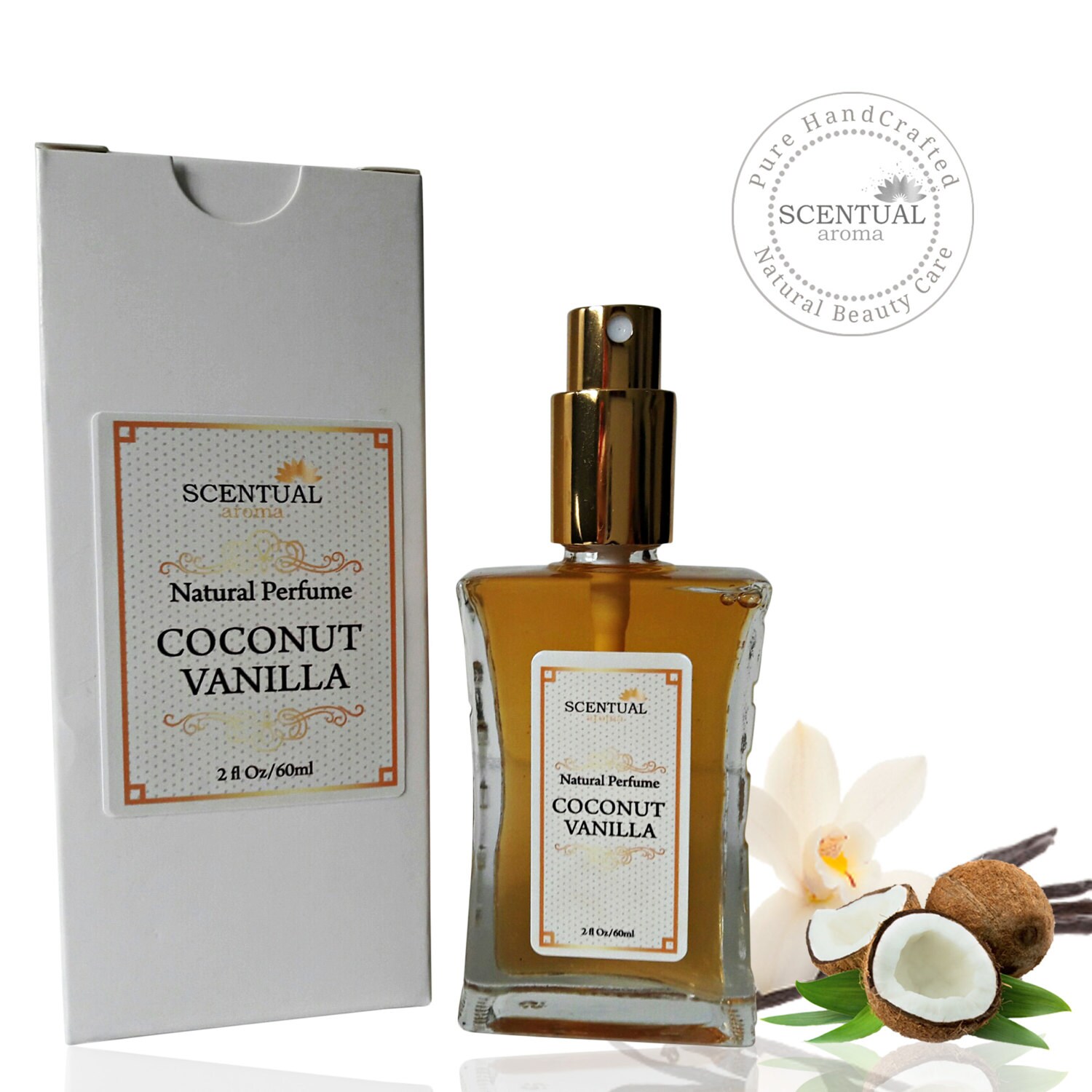 Organic Coconut Vanilla Perfume Oil Vegan Perfume Natural Etsy
