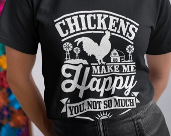 Funny Chicken T-Shirt: Farm Animal Lover Unisex Tee