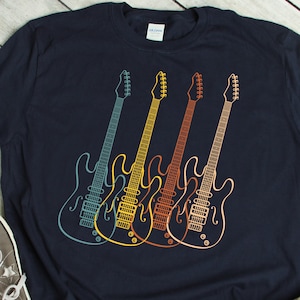 Vintage Guitar Shirt, Guitarist T-Shirt, Guitar Player Gift, Electric Guitar Tshirt, Retro Guitars Art, Musician Unisex T-Shirt