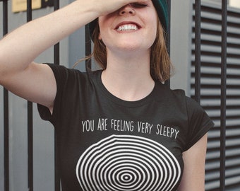 Hypnotic Optical Illusion You Are Feeling Very Sleepy Tshirt for Hypnotist, therapist, hypnotherapist