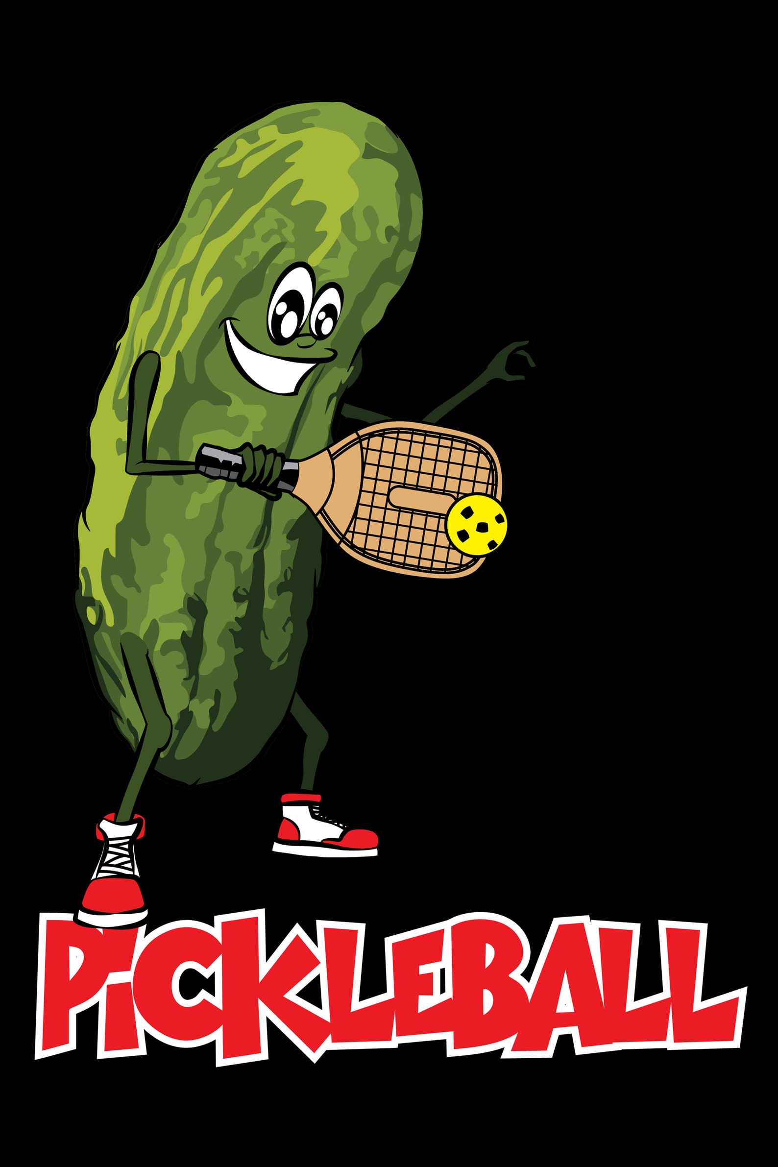 Pickleball Design Pickle with Racquet and Ball Wanna Play | Etsy