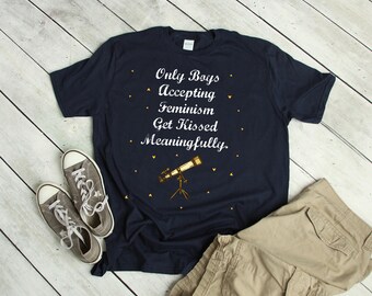 Astonomy Shirt, Gift For Astronomer, Space Galaxy Tee, Telescope Shirt, Feminism T Shirt, Starry Night Unisex T-Shirt