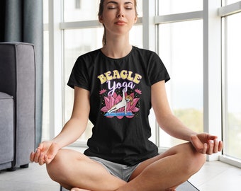 Beagle Yoga Shirt, Funny Yoga Poses Tshirt, Workout T Shirt, Beagle Mom Tee, Meditation Gifts, Fitness Gym Unisex T-Shirt