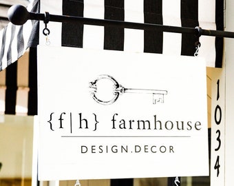 Farmstead Chic Business Sign: Custom Outdoor Retail Logo