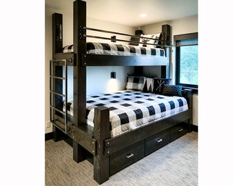 Check out our queen bunk bed selection for the very best in unique or custom, handmade pieces from our furniture there are 297 queen bunk bed for sale on etsy, and they cost $2,673.55 on average. queen bunk bed etsy
