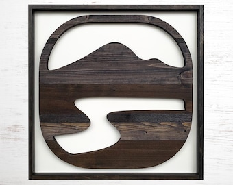 Custom Wood Business Logo Sign: Mixed Media Barn Wood Art