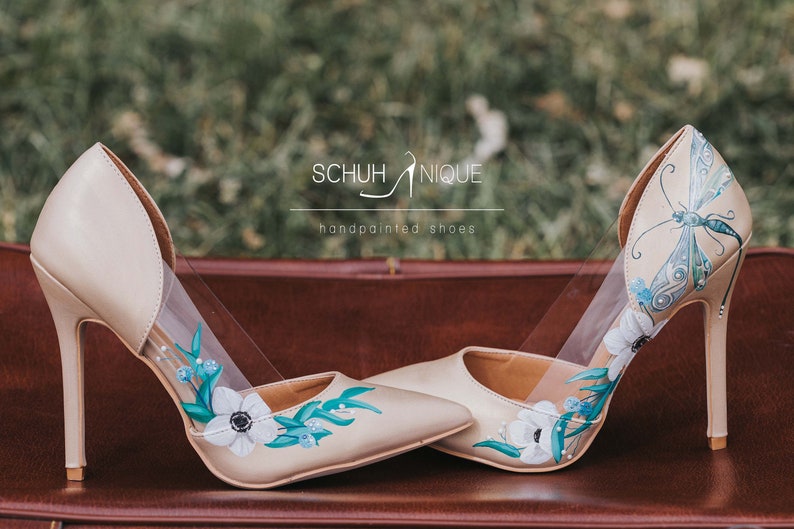 Handbemalte High Heels, Außergewöhnliche Schuhe Gr.38 Handbemalte High Heels, Außergewöhnliche Schuhe Gr.38