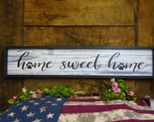 Home Sweet Home paw prints and rustic look background 100 USA Handmade fast ship Farmhouse Signs Wood Rustic Style All Wood Frames 4 foot