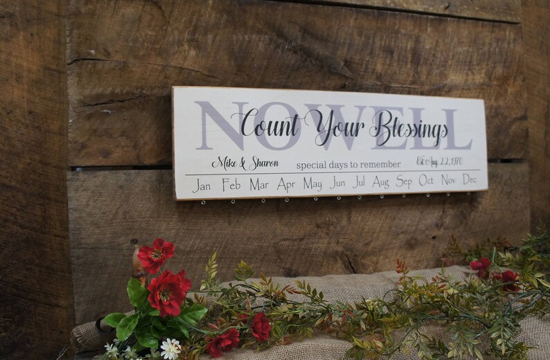 Wedding Anniversary Family Birthday Calendars Count Your Etsy