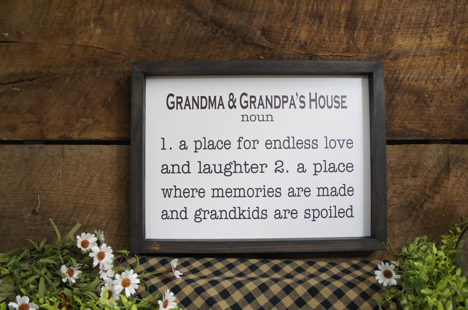 Grandma & Grandpas House Noun Definition Sign Endless Love Etsy