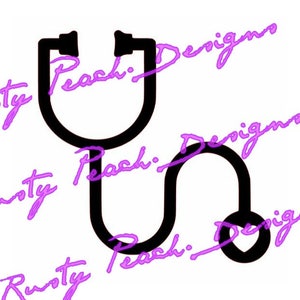 Heart Stethoscope Monogram Cutting File, Download, SVG, PNG, Studio, Studio3, Silhouette Cameo, Cricut, Instant Download.
