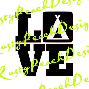 Love Camping  Cutting Files, Download, SVG, PNG, Studio, Studio3, Silhouette Cameo, Cricut, Instant Download.
