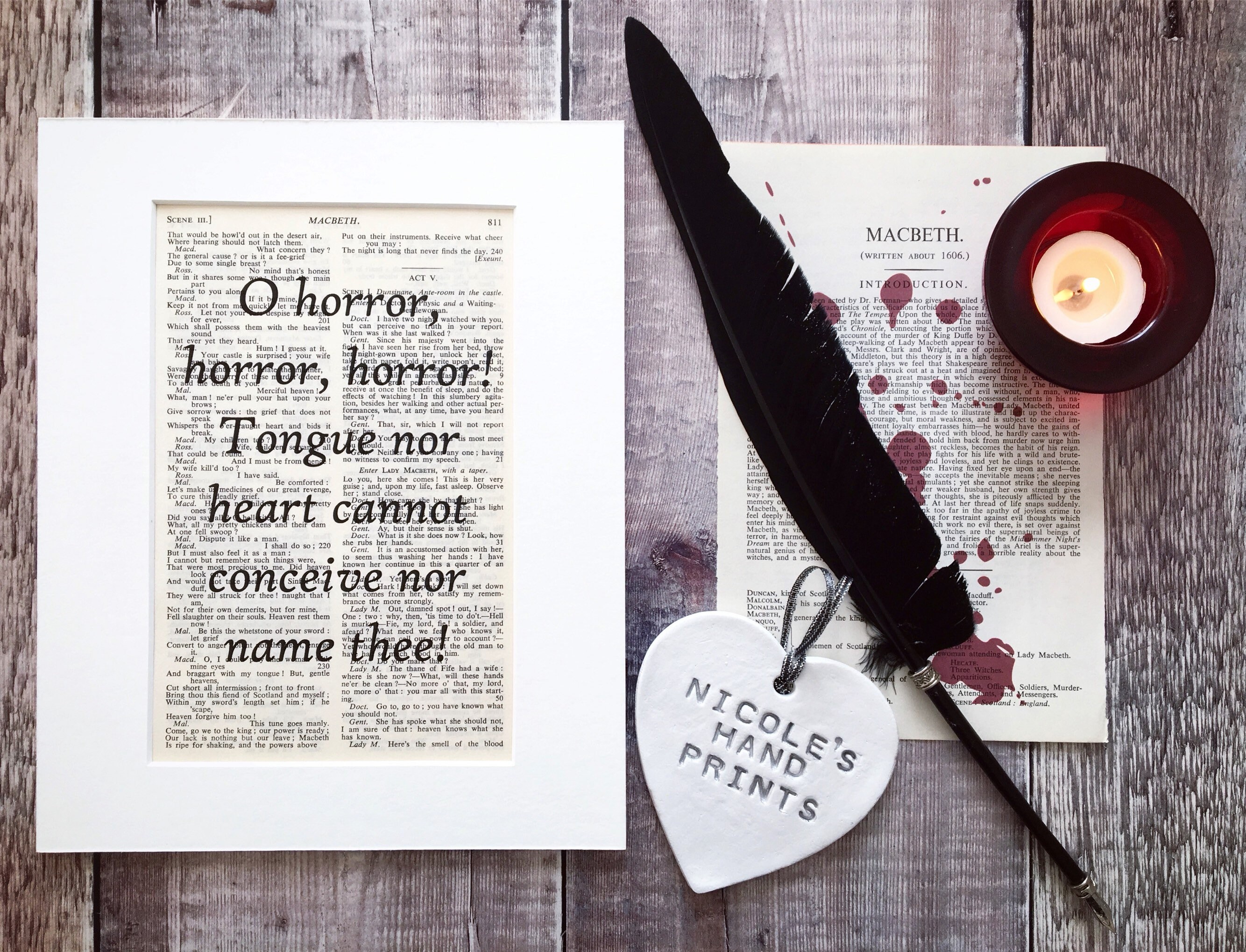 Shakespeare Macbeth Classic Book Quote Print Gothic Wall Art