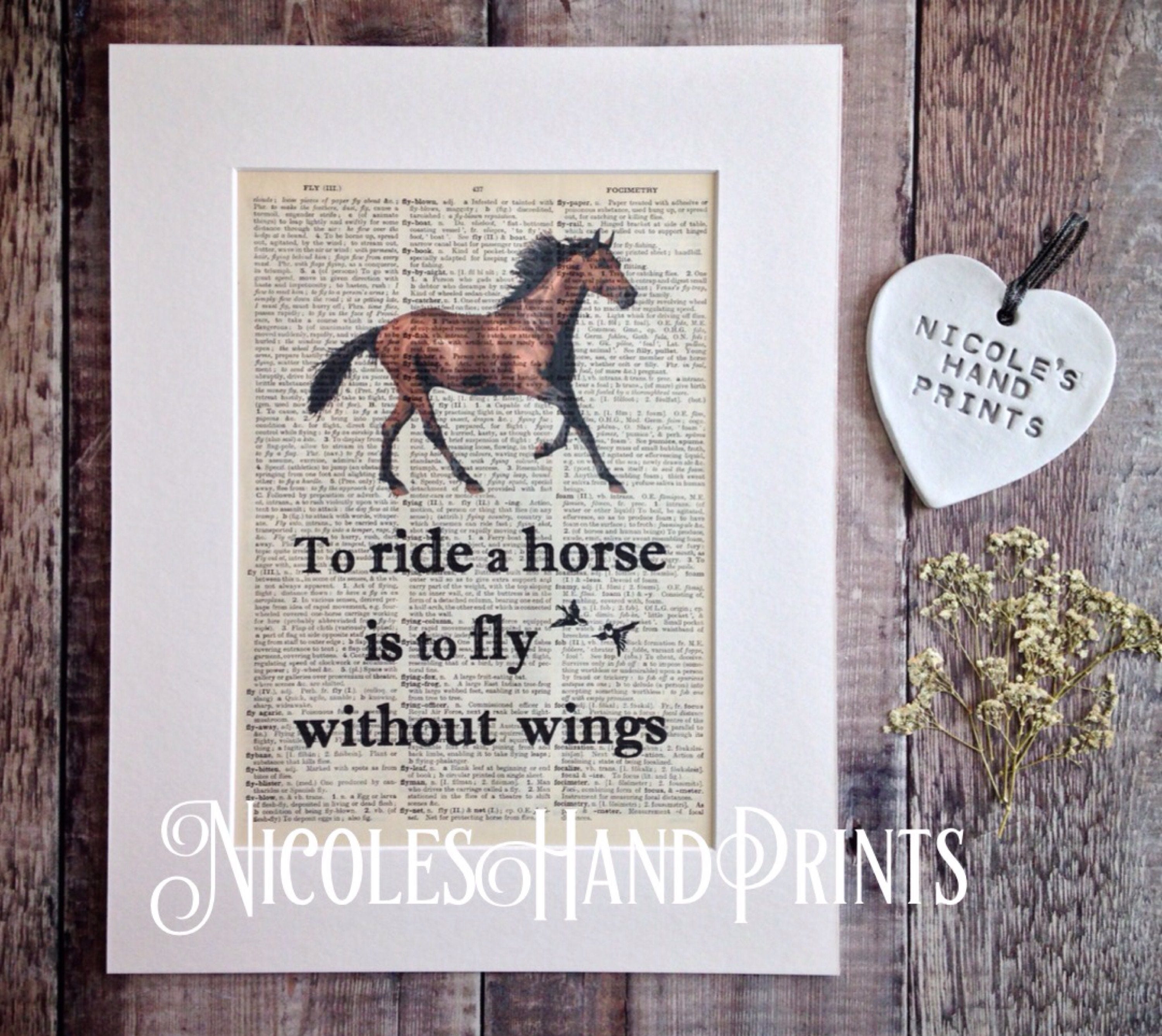 Horse Riding Quote Print Equestrian Gift For Women Pony