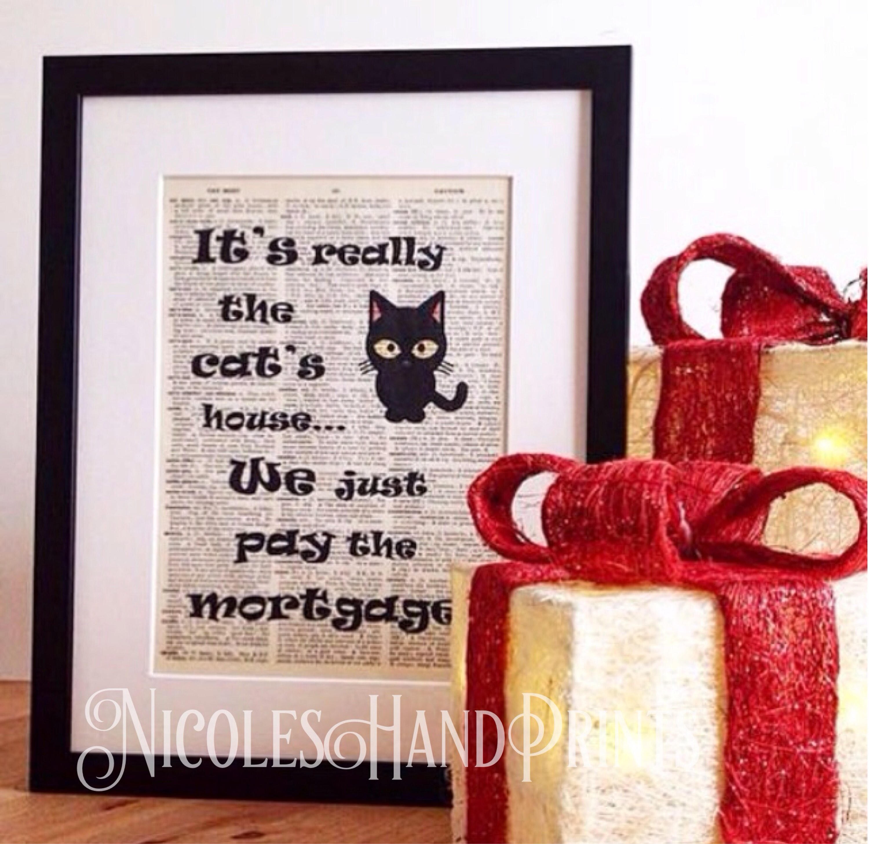 Funny Cat Quote Print Fun Cat Owner Wall Decor Cat Lover Etsy