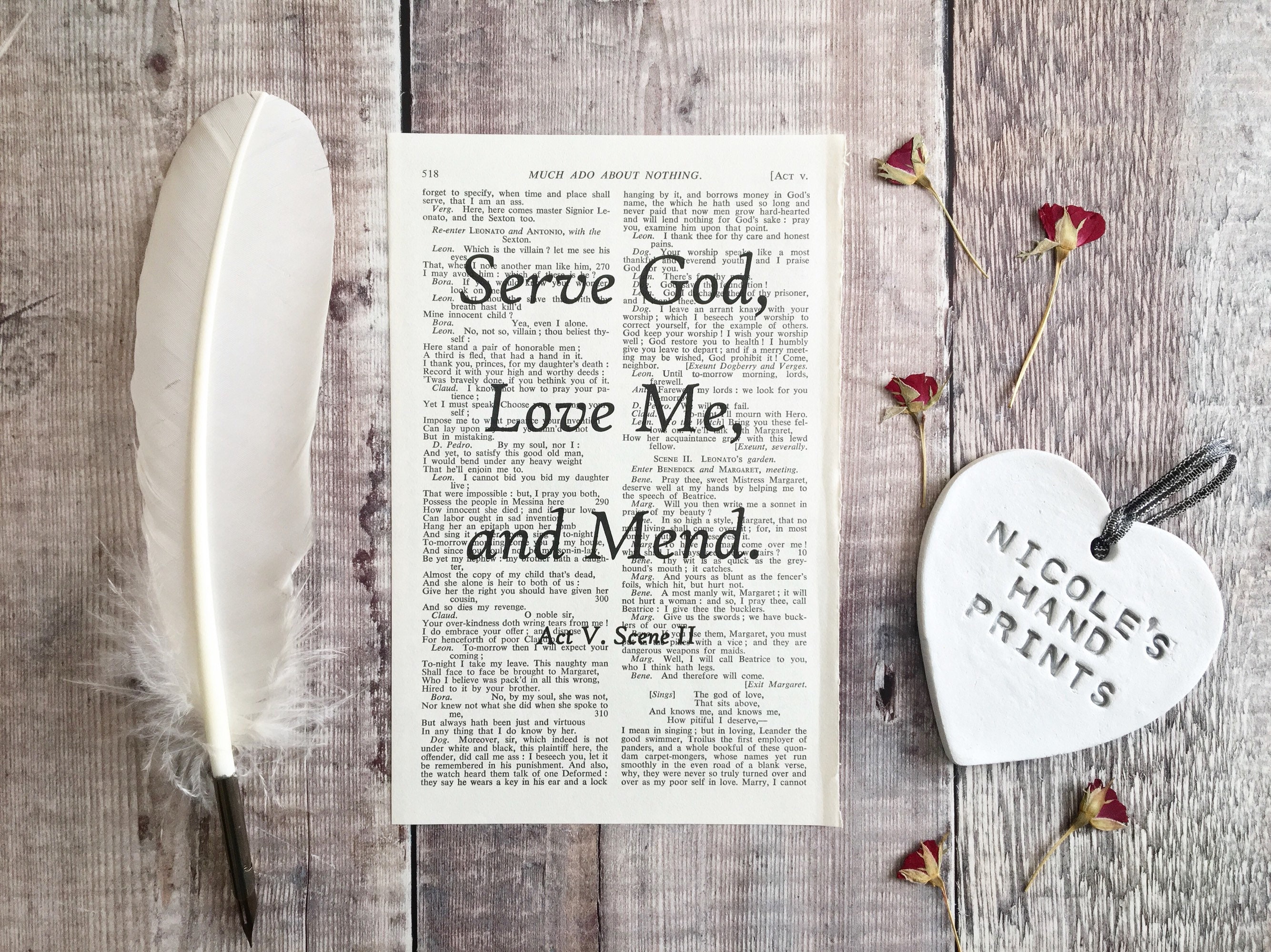 Book Quote Print Shakespeare Mumford And Sons Song