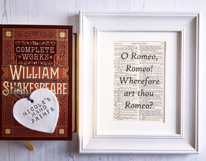 Romeo And Juliet Print Romantic Vintage Wedding Decor Etsy