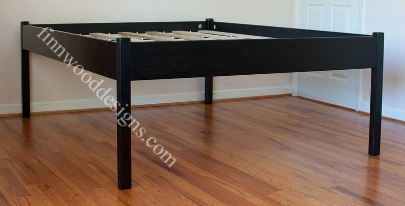 Elevated Queen Platform Bed Unfinished Image 0 1 2
