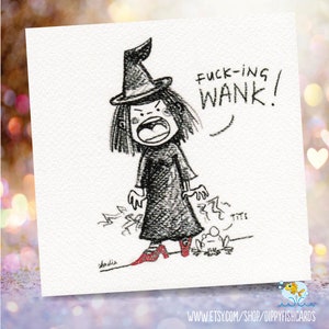 Sweary Witch card, Funny witch card, Fuckity Witch, Card for witch, wiccan,