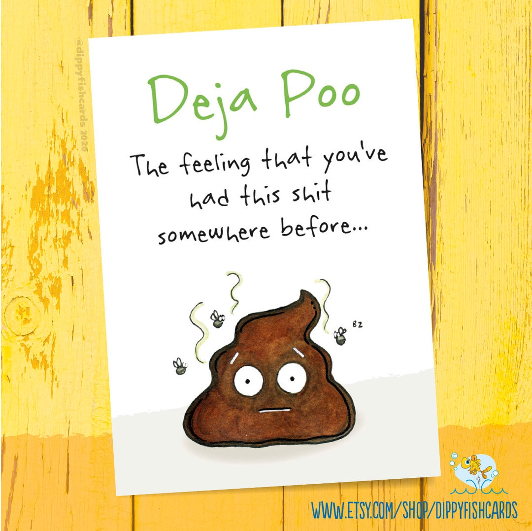 Postal de caca divertida caca de deja humor de baño tarjeta Etsy España