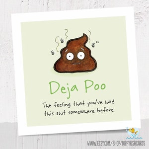 Dejapoo, carte emoji caca, anniversaire de verrouillage, carte de courage, courage de quarantaine, humour de toilette, carte d'anniversaire, blague de salle de bain, grossier