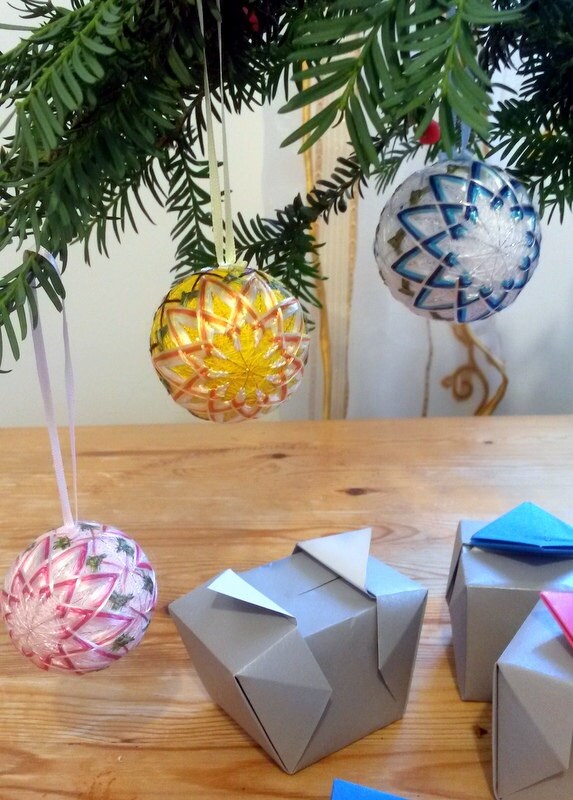 Japanese Christmas Ornaments 3 Pieces Set Mini Temari Etsy