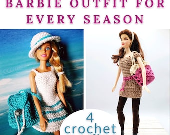 11.5&quot; Fashion Doll Outfit For Every Season - Crochet Pattern Ebook