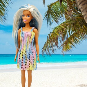 11.5&quot; Fashion Doll Seaside Dress PDF crochet pattern