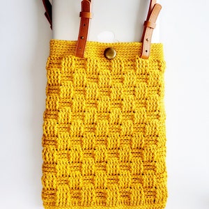 Basketweave Laptop Bag PDF crochet pattern