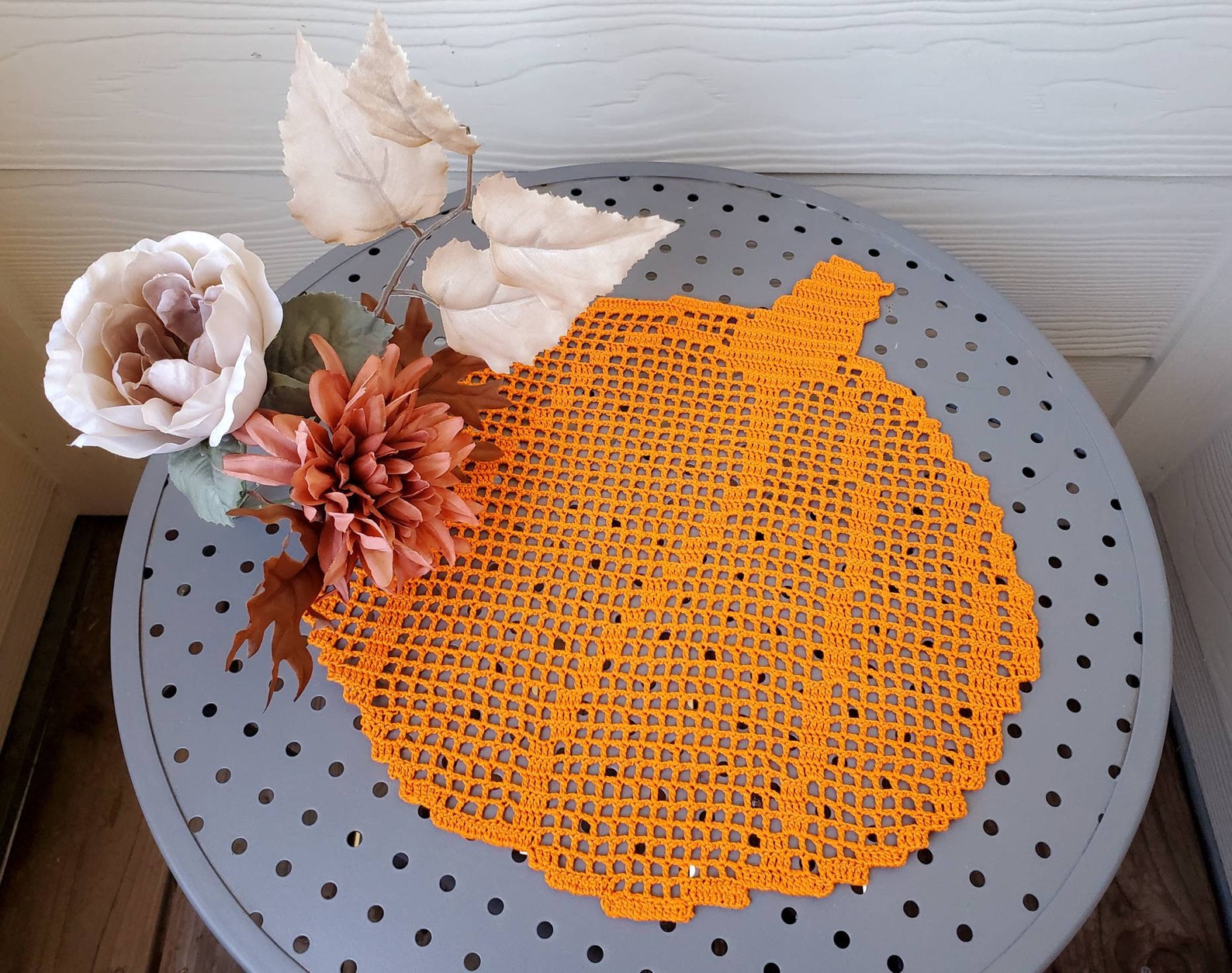 Pumpkin Doily PDF Crochet Pattern Etsy