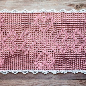 Heart Table Runner PDF crochet pattern image 3