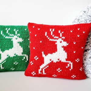 Reindeer Pillow PDF crochet pattern