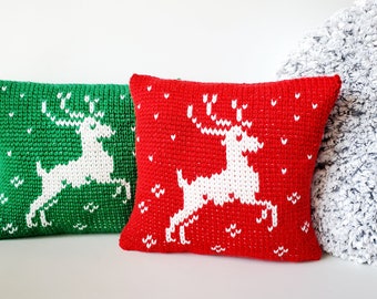 Reindeer Pillow PDF crochet pattern