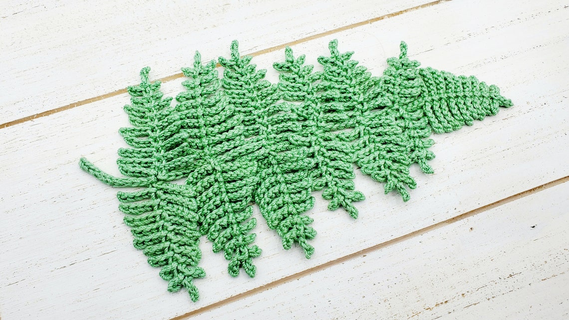 Fern Leaf PDF Crochet Pattern Etsy