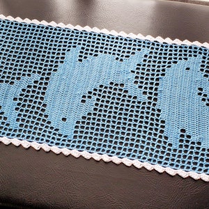 Dolphin Table Runner PDF crochet pattern image 2