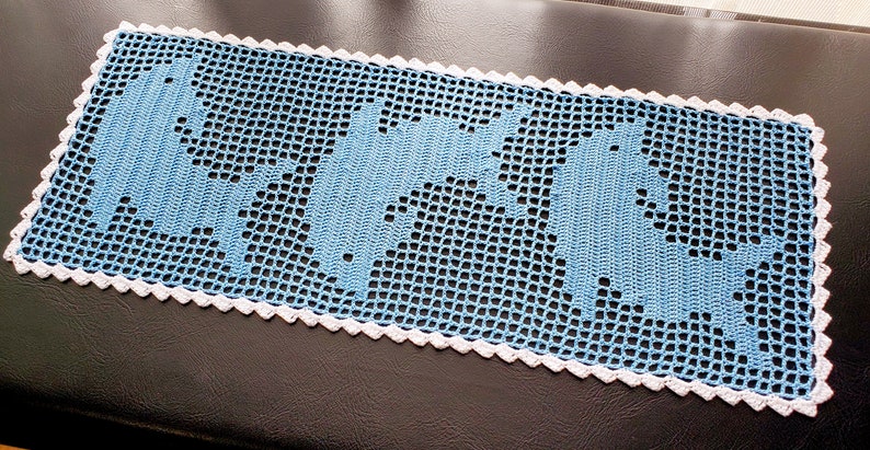 Dolphin Table Runner PDF crochet pattern image 2