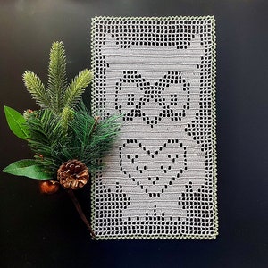 Owl Table Runner PDF crochet pattern