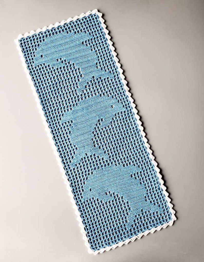 Dolphin Table Runner PDF crochet pattern image 3