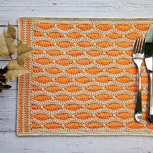Almond Stitch Placemat PDF crochet pattern