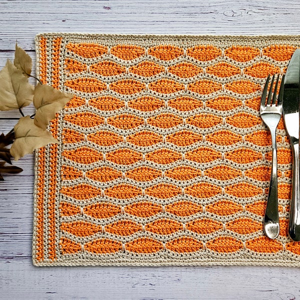 Almond Stitch Placemat PDF crochet pattern