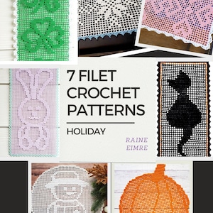 7 Filet Crochet Holiday Table Runners PDF eBook