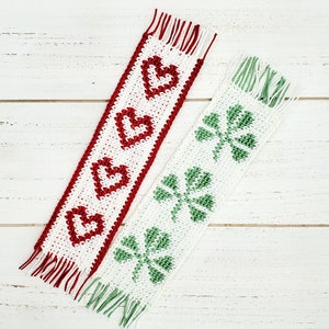 Heart & Leaf Bookmark PDF crochet pattern