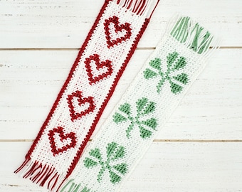 Heart & Leaf Bookmark PDF crochet pattern