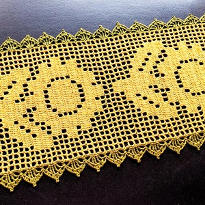 Sunflower Table Runner PDF crochet pattern